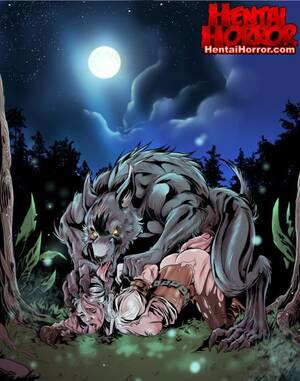 Monster Porn Comic - NSFW uncensored monster hentai hardcore cartoon porn comic art of Wolfman  raping a babe in the forest. - Hentai Horror