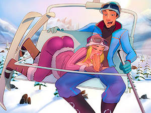 Nba Cartoon Porn - Animated Tales - Skiing in the Alps .