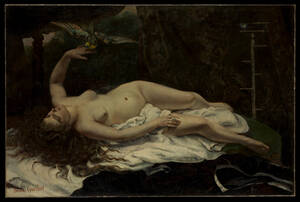 body painting nudist camp video - Gustave Courbet | Woman with a Parrot | The Metropolitan Museum of Art