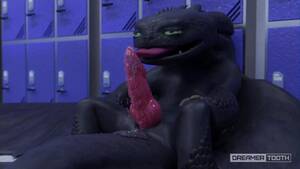 Dragon Trainer Porn - BIG BLACK DRAGON DRINKS HIS THICK CUM AND SPILLS IT EVERYWHERE [TOOTHLESS]  - Pornhub.com