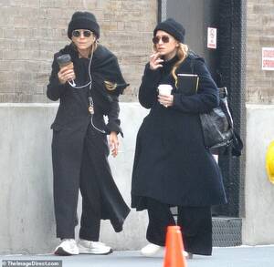 Mary Kate And Ashley Olsen Lesbian Porn - Mary-Kate and Ashley Olsen spotted in matching outfits days before their  brand hits the NYFW runway | Daily Mail Online