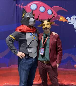 Louis Anderson Gay Porn - My husband cosplayed as Louis at GalaxyCon Richmond last weekend! I was  Amicus (Adastra). : r/Beastars