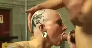 bald head sluts - Tattoed pierced bald head slut nailed | xHamster