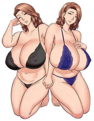 bbw big tits cartoon - Twin Milf 02 I love this manga