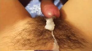 hairy pussy covered in cum - A Lot of Cum on Hairy Pussy watch online or download
