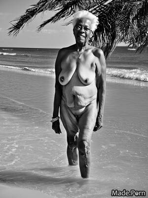 beach black boobs - Porn image of bottomless nude gigantic boobs beach happy witch big tits  created by AI