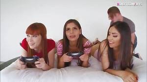 Gameing Porn Three Girls - Pretty gals playing video games and orgy - Pornburst.xxx