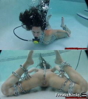 naked extreme girls - Extreme bondage and hogtie for naked girl in the swimming pool Â» free BDSM  porn, sex video, movies, tube