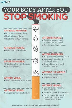 cigarette after - What happens to your body when you quit smoking : r/coolguides