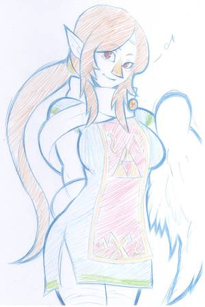 Medli Porn - The Legend of Zelda: The Wind Waker Link hair clothing face mammal  fictional character sketch