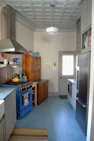 Brooklyn Kitchen Porn - Blue Marmoleum floor, and stove from Bluestar. Find this Pin and more on kitchen  porn ...