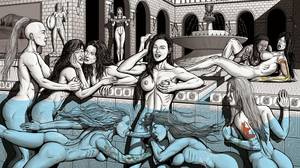 African Tribal Orgy - Old cum slut thumbs