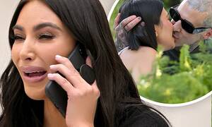 Kardashian Porn Clit - The Kardashians are back! Kim weeps over latest sex tape torment, Kourtney  gets steamy with Travis | Daily Mail Online