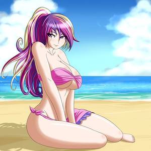 anime bikini nude beach - nude version Cadance at the NUDIST BEACH! Cadance at the beach