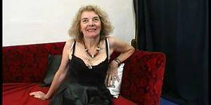 gaping anal grannies - Gaping Anal Granny in Stockings Fucks Three