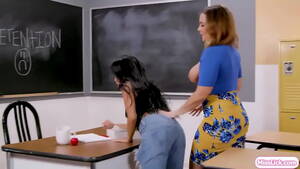 Hot Busty Asian Lesbian Teacher - Busty teacher gives petite asian rebel student an lesson to remember.The big  tits milf spanks her on the desk and makes her lick her shaved pussy -  XNXX.COM