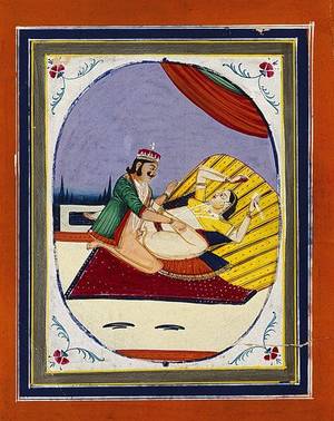 Erotic Sex Painting - A Set of Ten Northern Indian Erotic Paintings