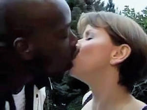 Mature Kissing - European French Interracial Kissing Mature Outdoor