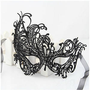 Costume Party Masked Porn - Black Lace Mask For Cosplay Floral Sexy Lady Masque Cutout Halloween Mask  Masquerade Masks Party Fancy
