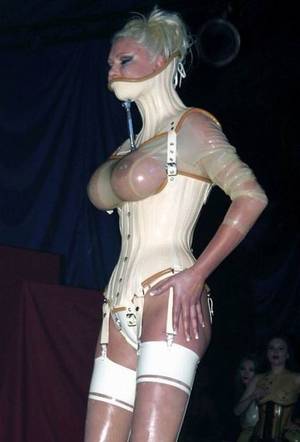 cartoon tranny bondage - <3 Rubber Eva wearing the HW-Design Cor13 & Neck Corset 13 <3