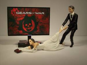 Gears Of War Sfm Porn - GAMER GIRL Gears of War XBOX Handmade Bundle Bride and Groom Funny Wedding  Cake Topper Video