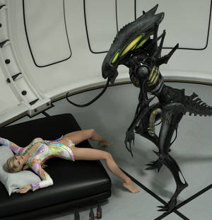 3d Alien Impregnation - [Harlequin-3D] Alien