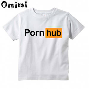 Group Boy Porn - Children PornHub Porn HUB Design Tops Boys/Girls Casual T Shirt Kids Cool  White T