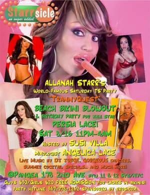 allanah starr shemale beach - Allanah Starr TS Party â€“ Grooby