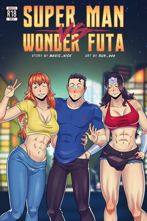 Futanari Cartoon Porn Comics - Super Man VS Wonder Futa Porn Comic english 01 - Porn Comic
