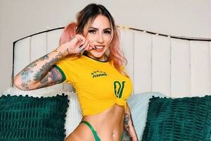 brazil nudist pre model - Brazil's sexiest fan loves 'cute' Alisson but is obsessed with 'handsome'  Ronaldo - Daily Star