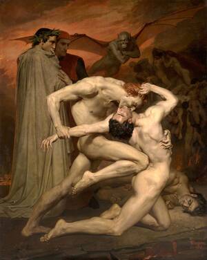 Dantes Inferno Gay Porn - Dante and Virgil [William-Adolphe Bouguereau] | Sartle - Rogue Art History
