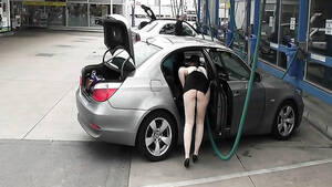 car vacuum upskirt videos - Upskirt video of my teasing wife cleaning the car | voyeurstyle.com
