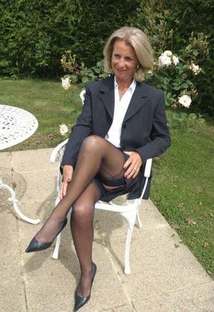 black stocking tops - Madam Theresa May on National Stockings Day