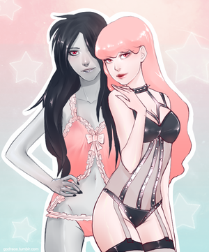 Adventure Time Marceline Porn Lingerie - Princess Bubblegum and Marceline in their new sexy outfits | Adventure Time  Porn