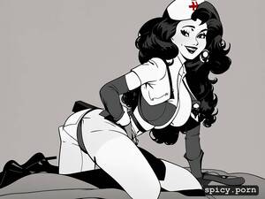 Army Cartoon Porn Nurses - Image of ussr army uniform, pinup propaganda poster art of a seductive  soviet nurse - spicy.porn