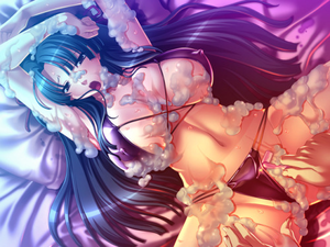 ecchi cum - Busty oppai ecchi hentai asian girl covered in scrubbing cum bubbles to  keep her big tits clean and supple. Tumblr Porn