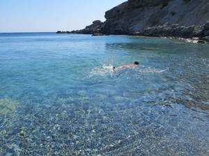 naked greek nudist beach walking - Swimming at Filaki Beach. Swimming at Filaki Beach on Crete. Pubic nudity  in Greece ...