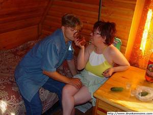 mature nude drunk - Drunk mature lady in glasses gets nude and bends over for hard dicked young  stud