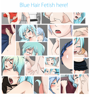 hentai hair fetish - blue hair fetish art by CreatureCola - Hentai Foundry