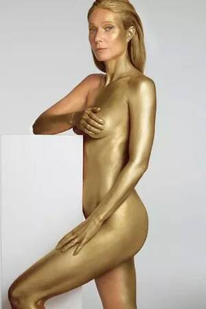 Gwyneth Paltrow Porn Comic - Gwyneth Paltrow poses nude covered in gold body paint as she celebrates  50th birthday - Mirror Online