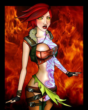 Angel From Borderlands 2 Porn - My second Siren fan art in traditional Borderlands 2 style. I loved Lilith  from the original Borderlands, so sexy and cool. Her Siren Tattoos shine as  h.