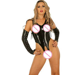 Latex Leotard Porn - Sexy Women Latex Catsuit Open Bust&Crotch Erotic Leather Lingerie Jumpsuit  Porn Bodysuit Fetish Gothic Teddy Costume