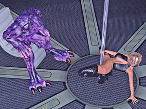 3d Monster Anal Comics - girl trying to escape inevitable 3d cartoon monster cock anal