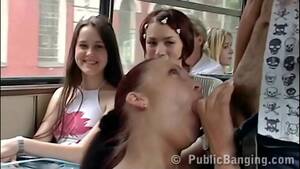 lady sex public - Incredible sex fucking in a public bus at a rush hour in front of all the  passengers and strangers while moving on a street by a couple with a pretty  girl getting