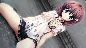 hentai wet panties - ... wet schoolgirl rain outside short skirt bra see through anime hentai ...