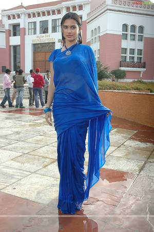big boobs wet blouse - Gowri Pandit boobs show in wet blue saree