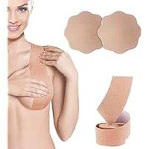 Duct Tape Tits Porn - Amazon.com: Boob Tape, Breast Lift Tape and Nipple Covers, Push up Tape and  Breast Pasties Strapless Bra Tape Chest Support Tape for Large Breasts,  Invisible Gaffer Tape Duct Tape Backless Bra Lift