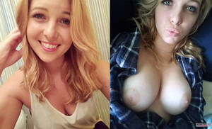 all natural big tits dressed undressed - Sexy big tits out clothed unclothed of hot blonde girl pic