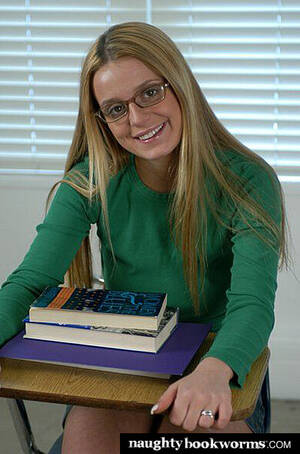 Naughty Bookworms Denice K Porn - Denice K fucking in the classroom with her glasses