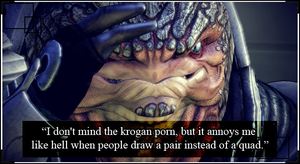 Mass Effect Krogan Porn - Spectre Confessions â€” â€œI don't mind the krogan porn, but it annoys me...